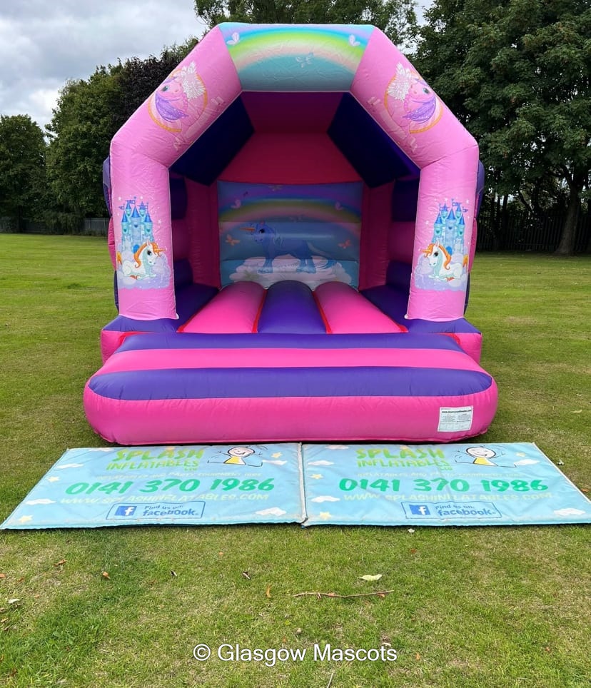 Unicorn & Rainbow Bouncy Castle Hire in Post Code